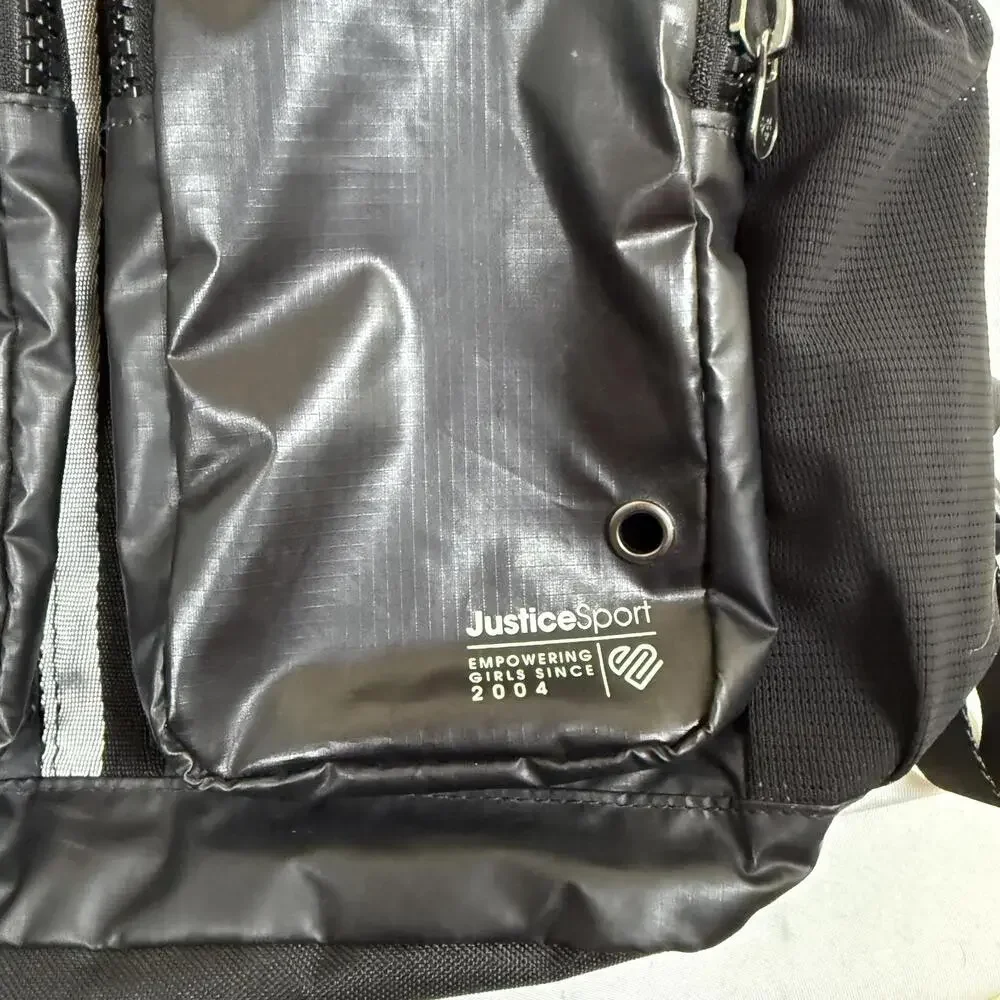 Justice black backpack